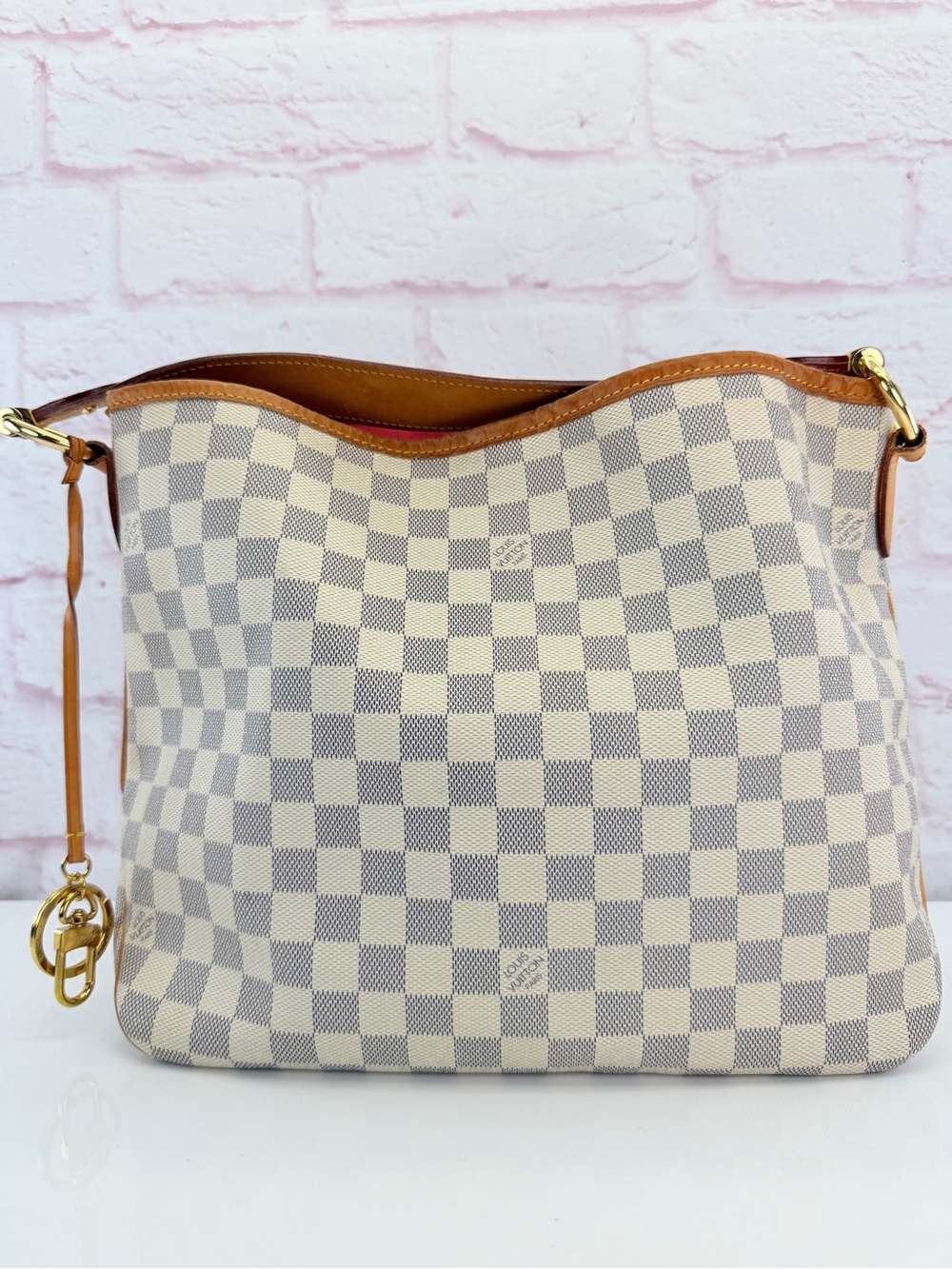 Louis Vuitton Damier Azur Delightful PM Pink